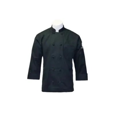 เสื้อเชฟแขนยาวสีดำผ้าหนา LONG SLEEVE BLACK CHEF COAT